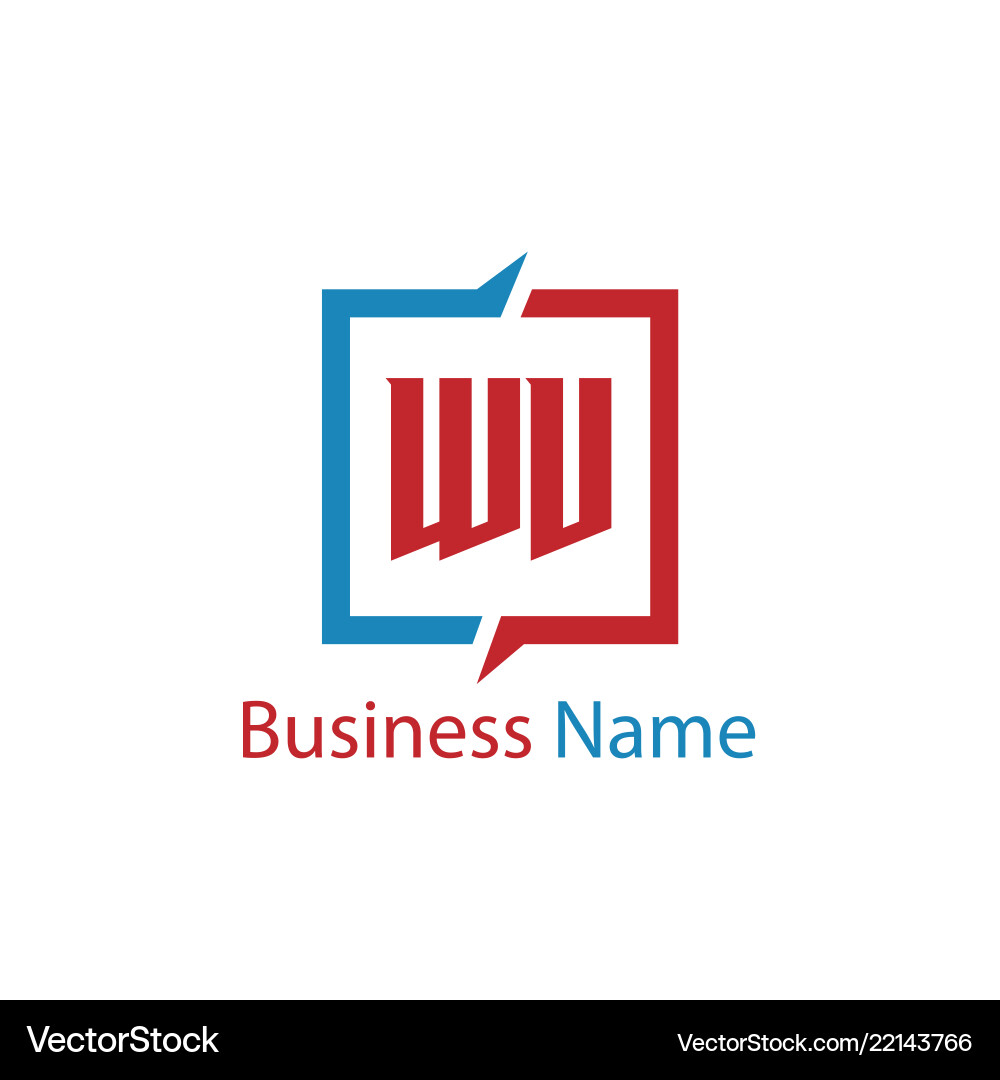 Initial letter wv logo template design Initial letter wv logo template design vector image