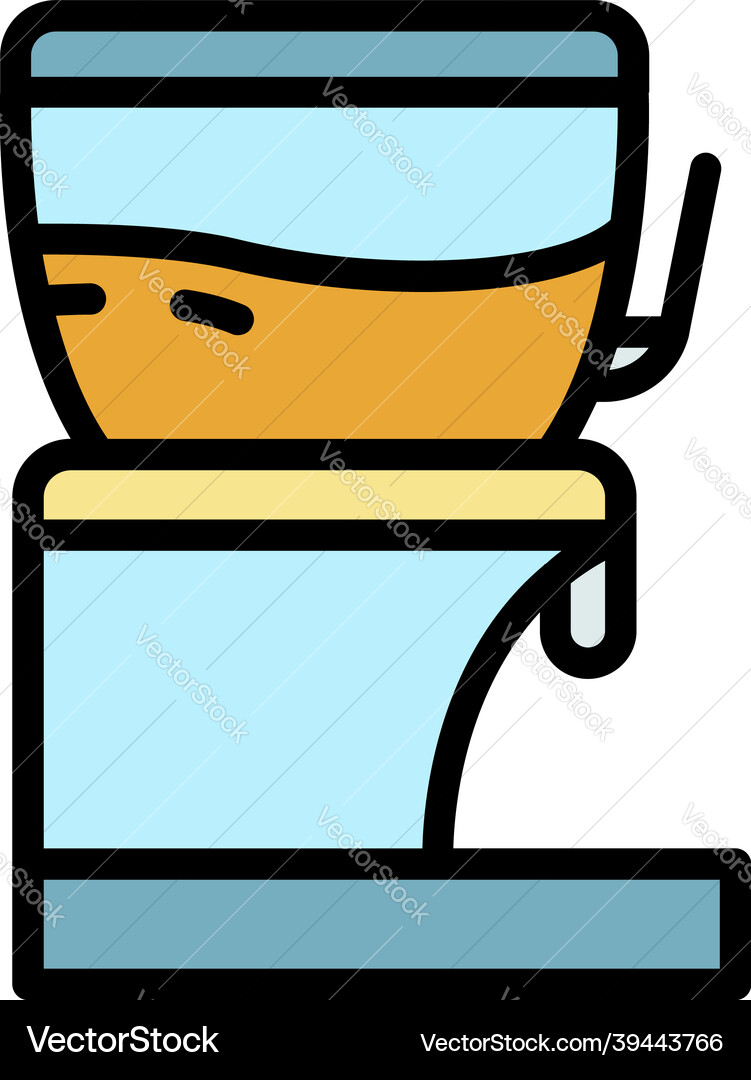 Klassische Kaffeemaschine Ikone Farbe Umriss Klassische Kaffeemaschine Ikone Farbe Umriss vektorbild