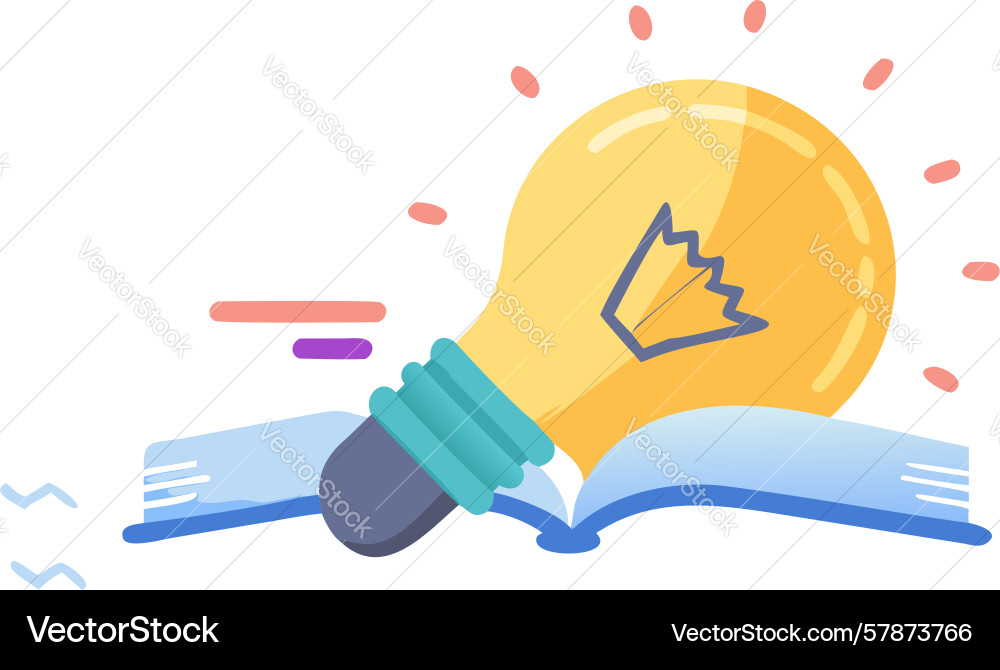 Knowledge idea wisdom from learning and insight Vector Image