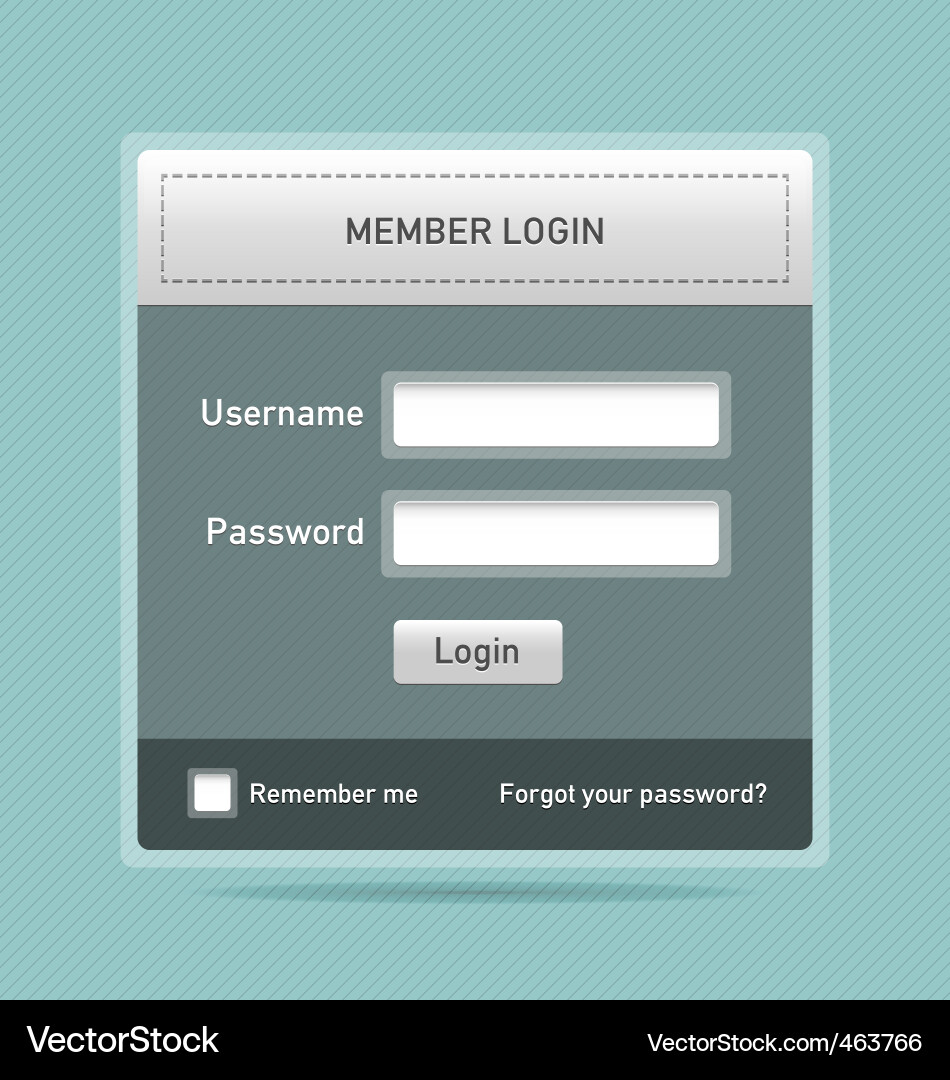 Login Form Element vector image