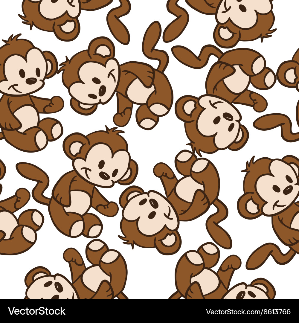Monkey pattern Vector Image