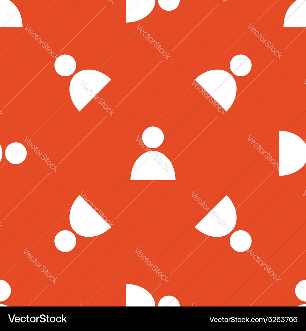 Orange user pattern Vector Image