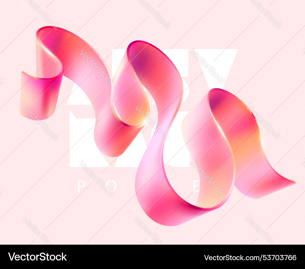 Rosa Flüssigkeit 3d Band abstrakter Flüssigkeitsgradient Rosa Flüssigkeit 3d Band abstrakter Flüssigkeitsgradient vektorbild