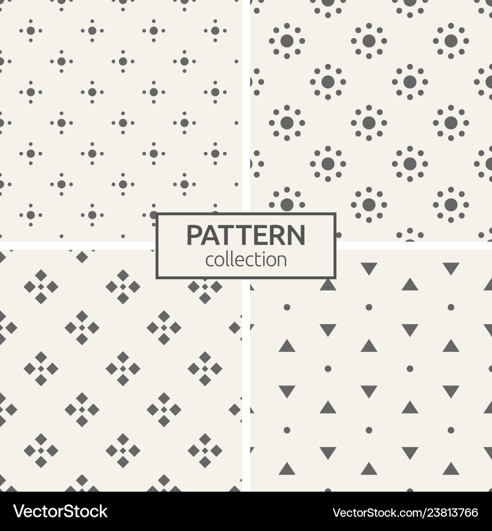 Set of four seamless patterns Set of four seamless patterns vector image