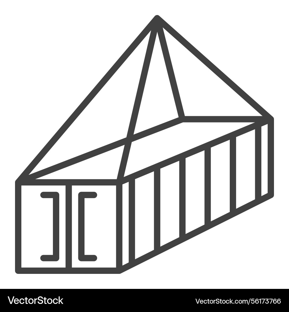 Shipping container simple icon in clean line style Shipping container simple icon in clean line style vector image