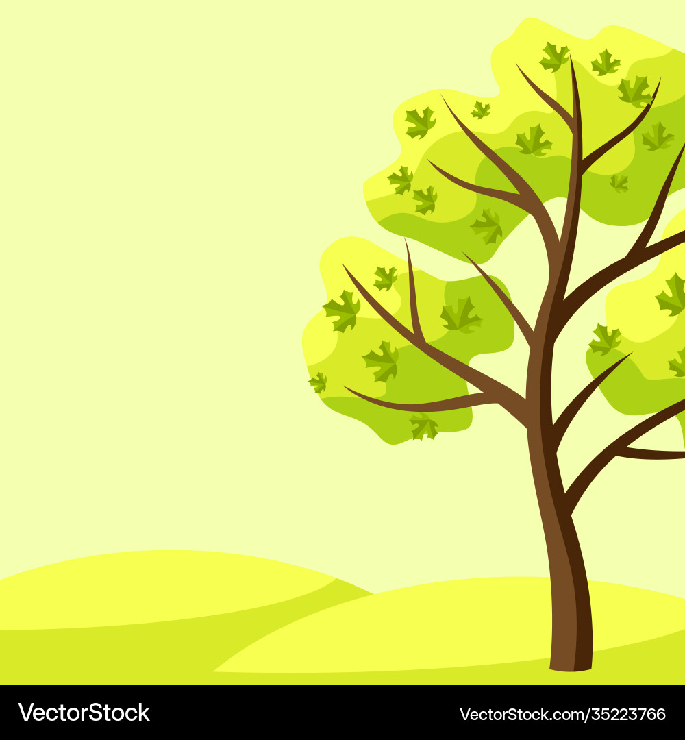 Spring background with tree Spring background with tree vector image