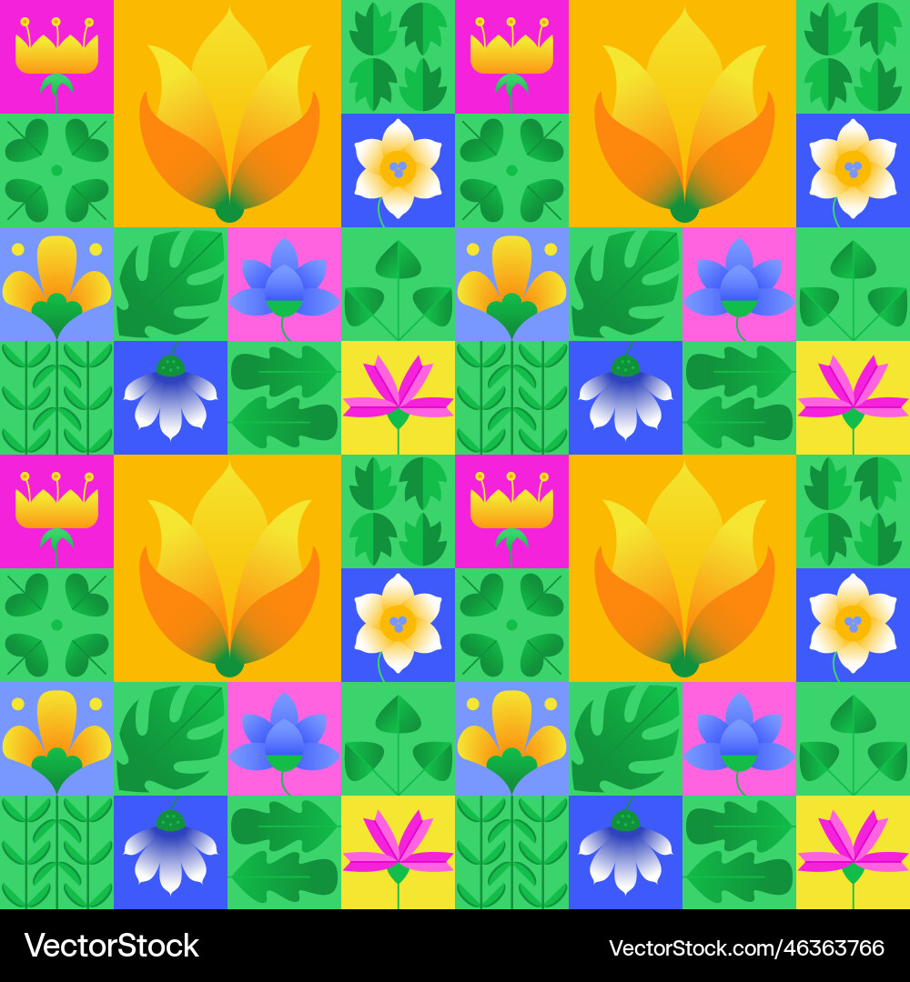 Spring seamless geometric pattern Spring seamless geometric pattern vector image
