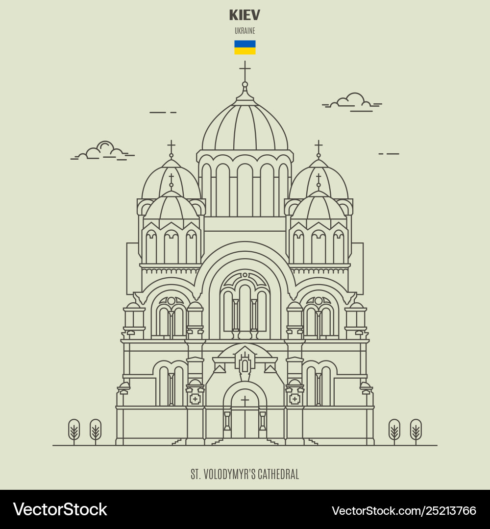 St volodymyrs Kathedrale in kiev St volodymyrs Kathedrale in kiev vektorbild