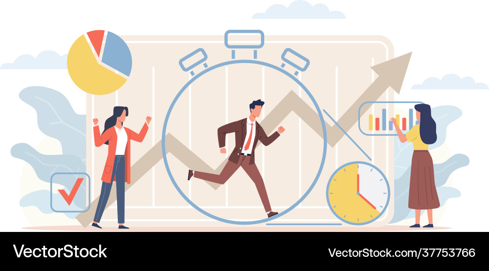 Time Management & Productivity Workflow vector image