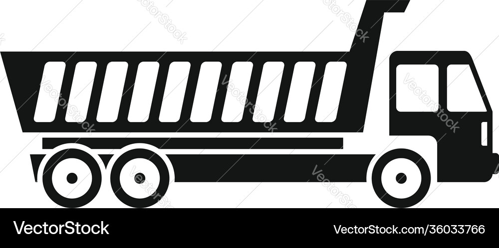 Tipper auto icon simple style Tipper auto icon simple style Vector Image