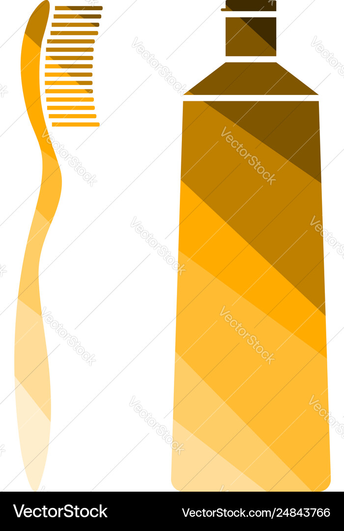 Toothpaste and brush icon Toothpaste and brush icon vector image