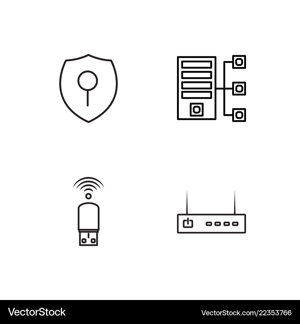 Web simple outlined icons set Web simple outlined icons set vector image