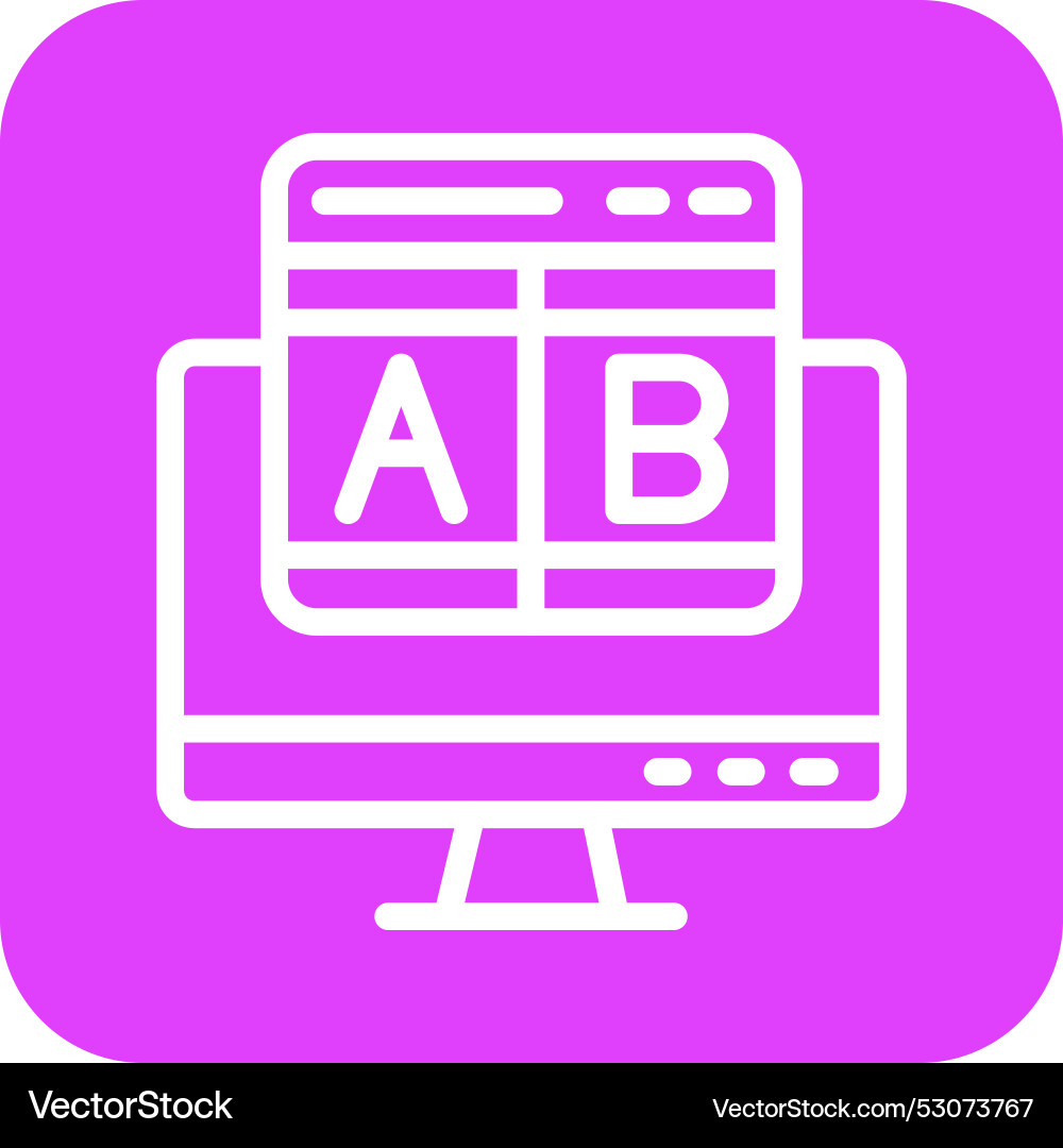Ab testing icon design Vector Image