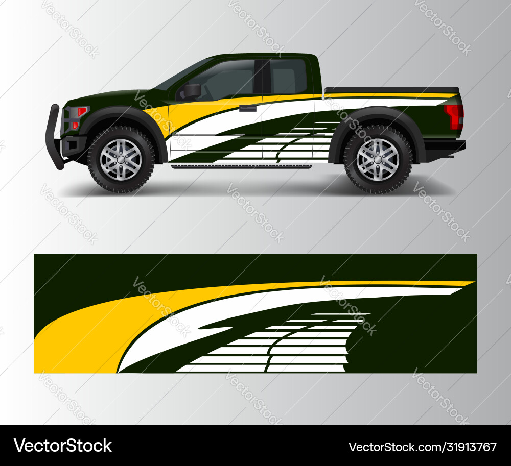 Abstract Offroad Racing Wrap Vector Image