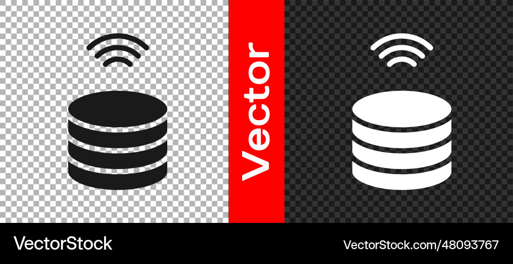 Black smart server data web hosting icon isolated Black smart server data web hosting icon isolated vector image