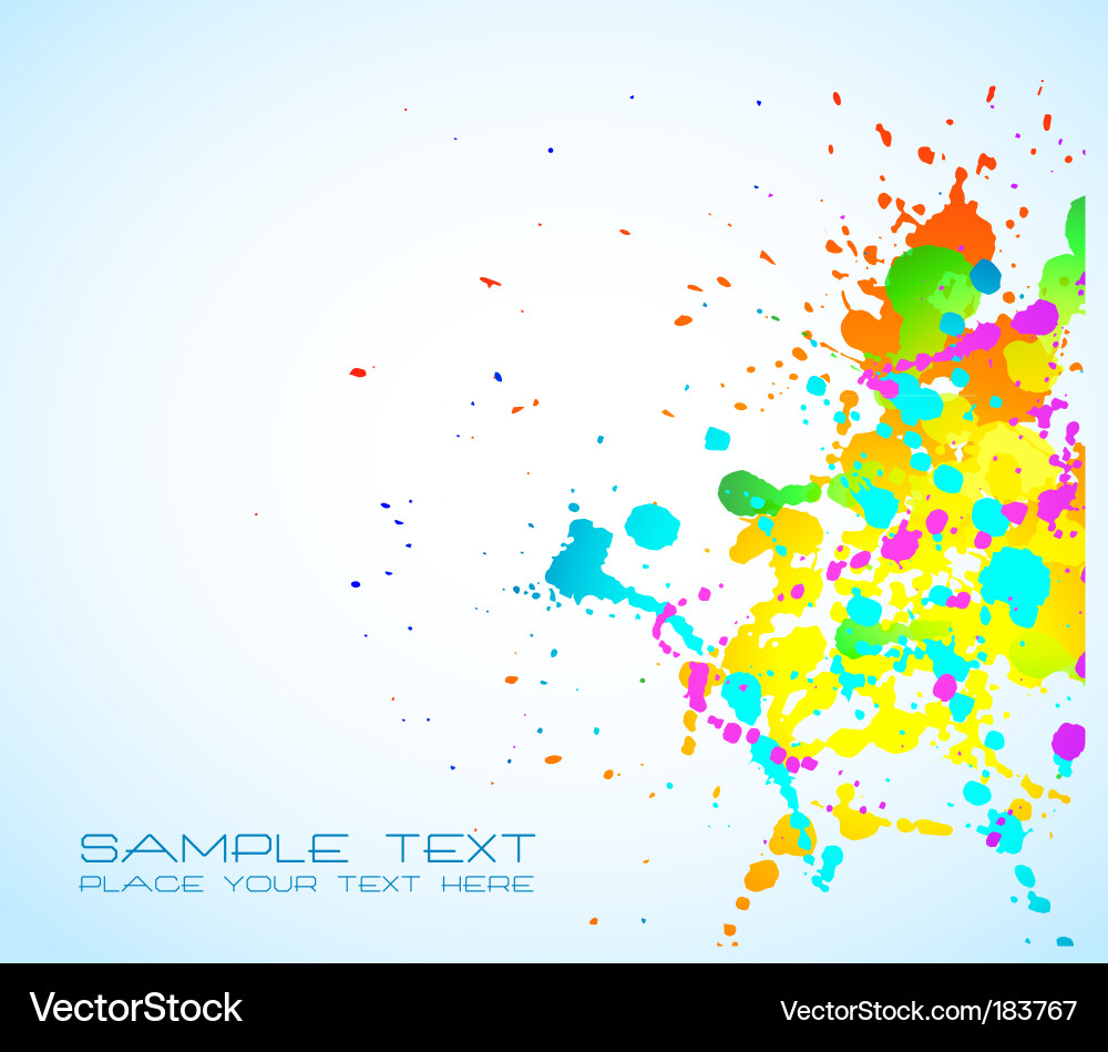 Colorful Splash Background Vector Image