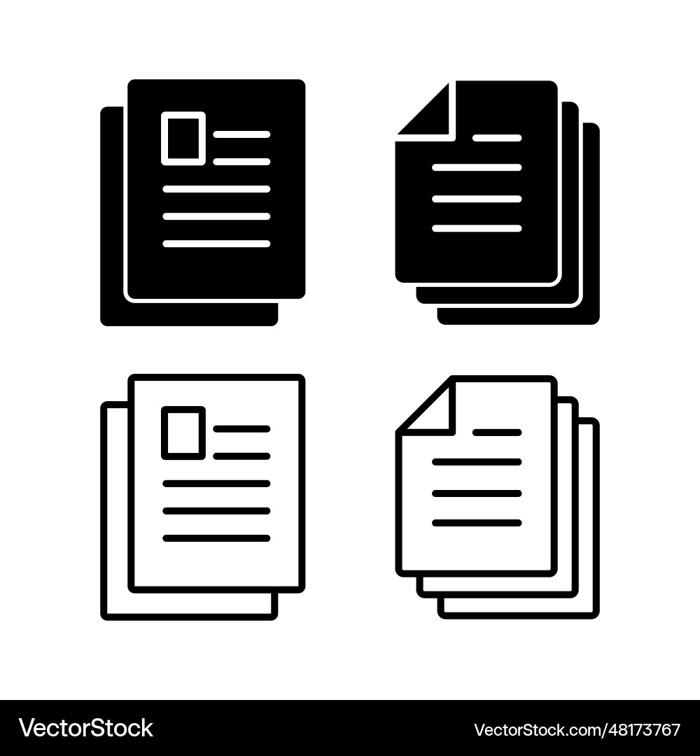 Document icon paper file Document icon paper file vector image