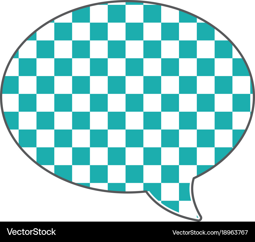 Full color oval chat bubble text message style Vector Image