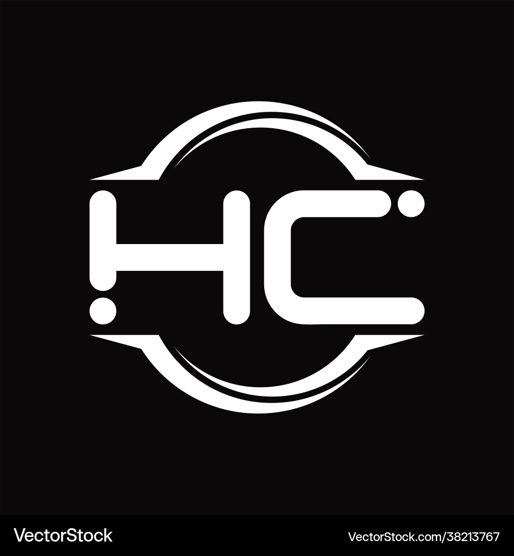 Hc logo monogram with line style design template Hc logo monogram with line style design template Vector Image