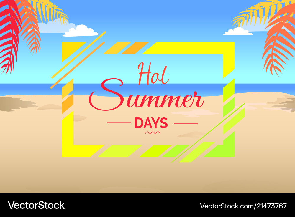 Hot summer days on tropical beach Hot summer days on tropical beach vector image