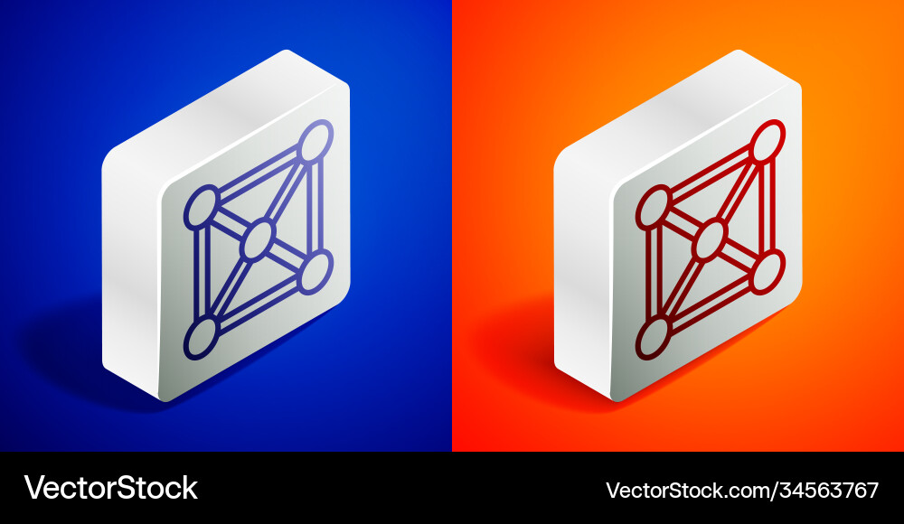 Isometric line blockchain technology icon isolated Isometric line blockchain technology icon isolated vector image