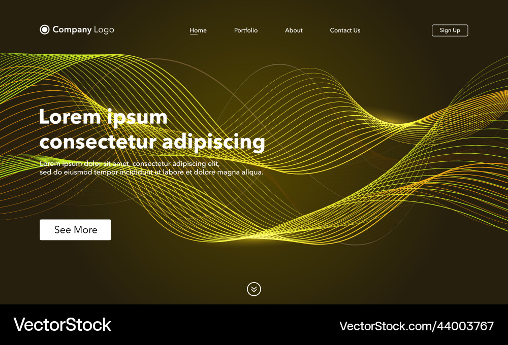 Landing page abstract background website template Landing page abstract background website template vector image