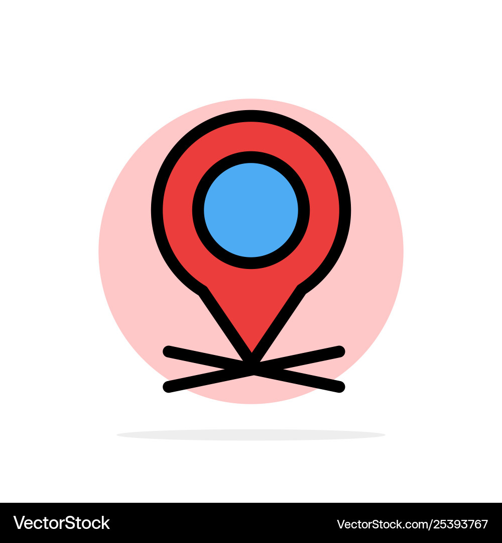 Location map pointer pin abstract circle Location map pointer pin abstract circle Vector Image