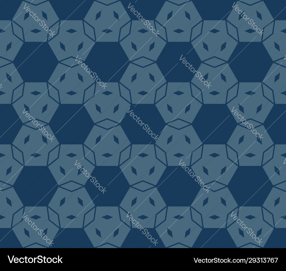 Minimal geometric seamless pattern with hexagons Minimal geometric seamless pattern with hexagons vector image