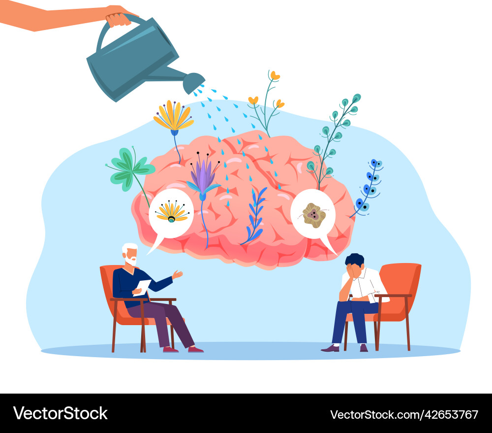 Psychological support recovery and mental Vector Image