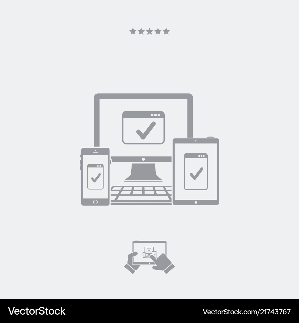 Responsive window design checking Responsive window design checking vector image