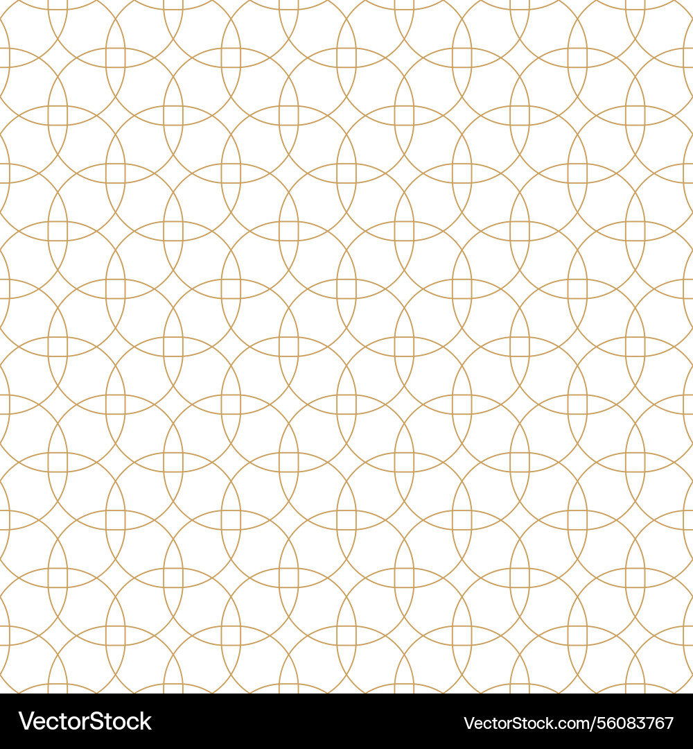 Seamless pattern with interlocking gold circles Seamless pattern with interlocking gold circles vector image