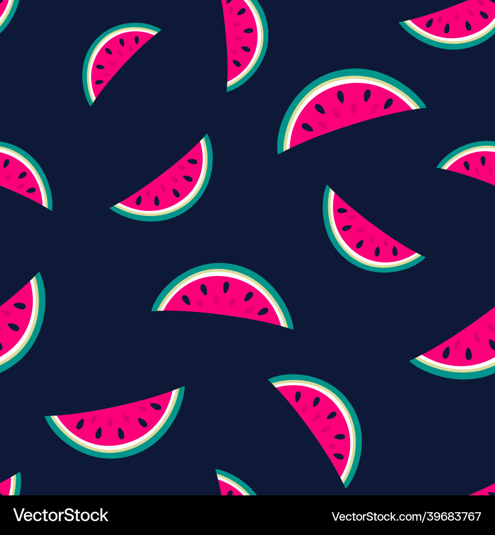 Seamless pattern with watermelon slices Seamless pattern with watermelon slices Vector Image