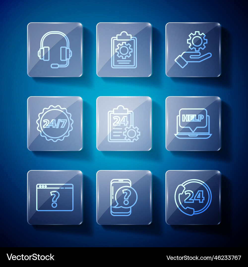 Set line browser with question mark mobile phone Set line browser with question mark mobile phone vector image