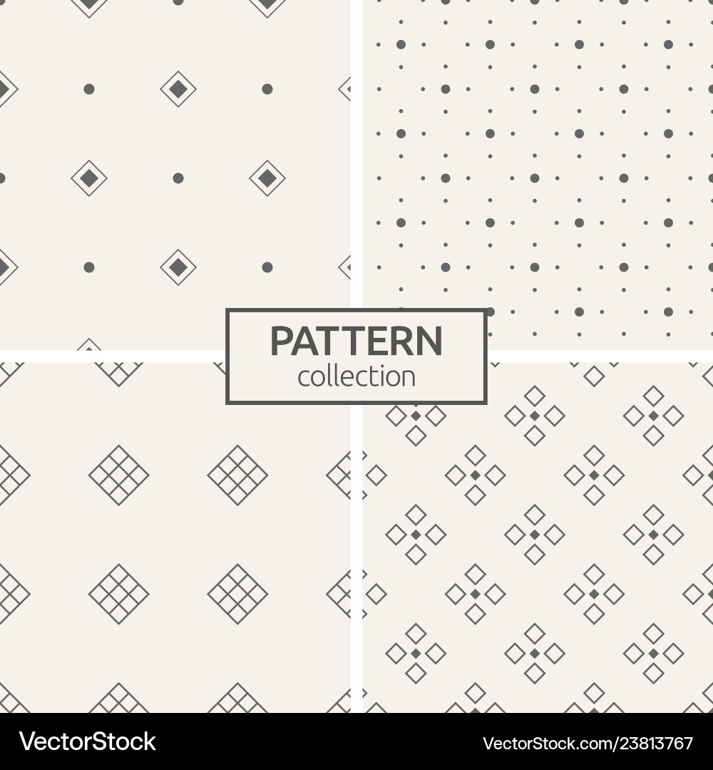 Set of four seamless patterns Set of four seamless patterns Vector Image