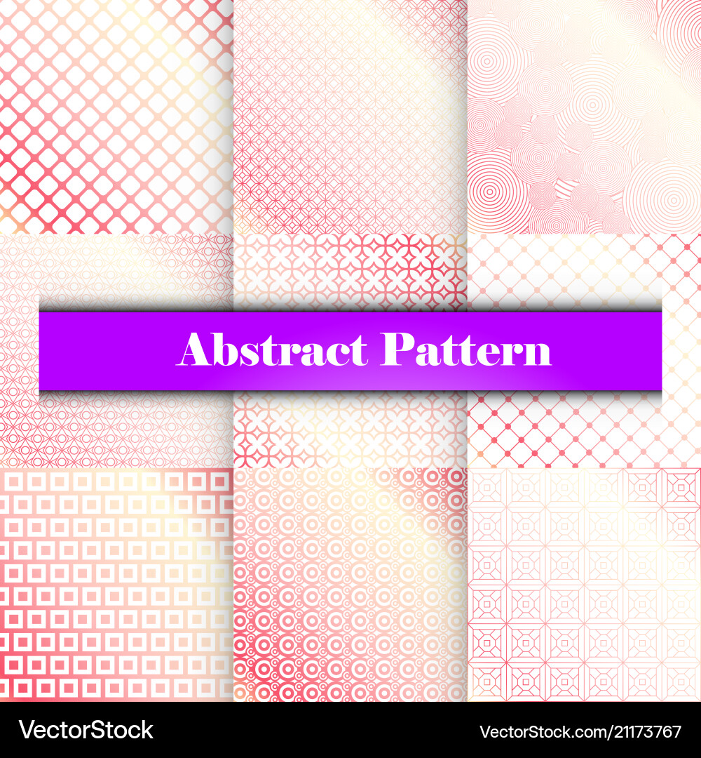 Set of seamless with large and small lines vector image