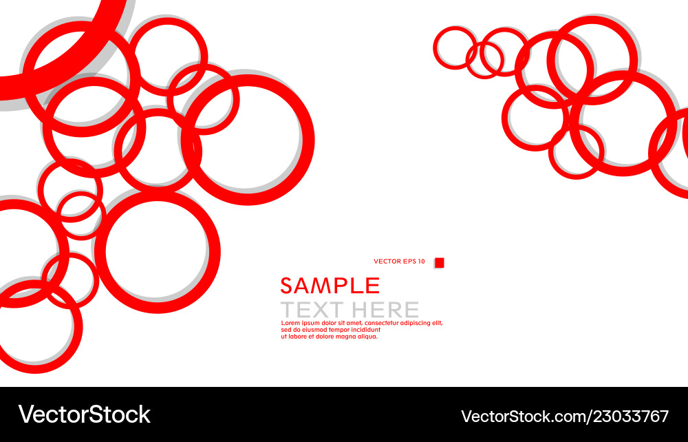 Simple circles background with color red Vector Image