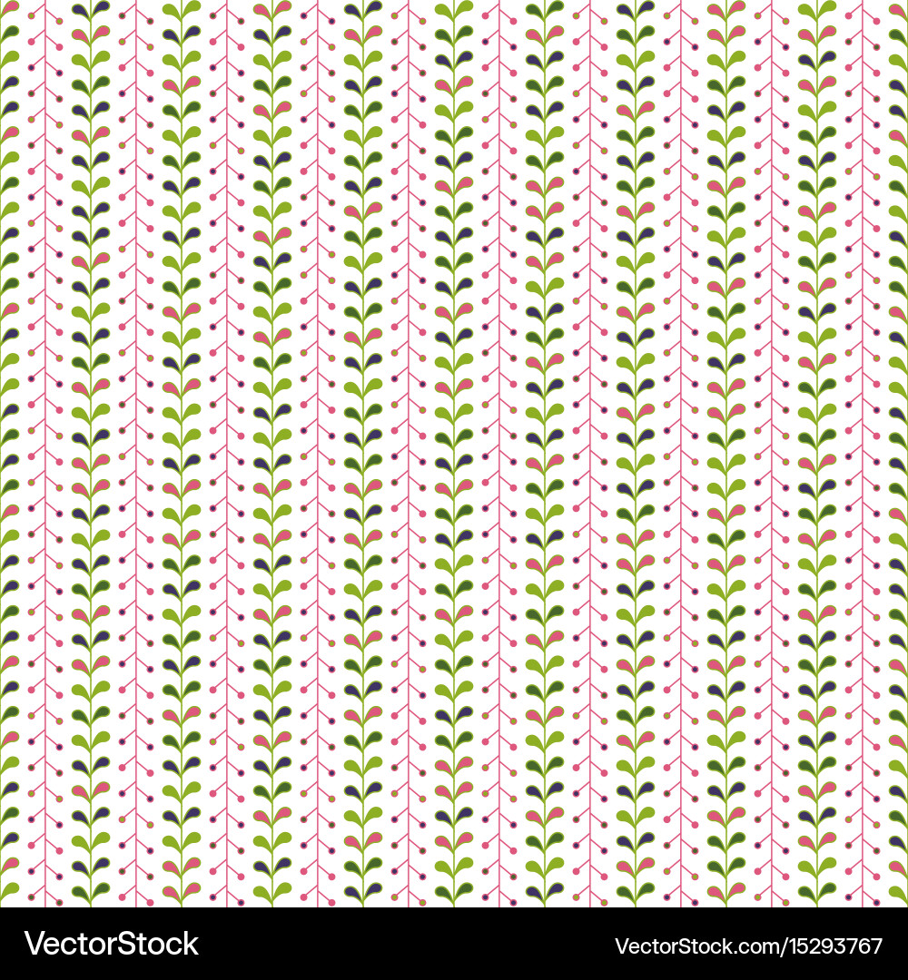 Simple pattern with leaves colorful vector image