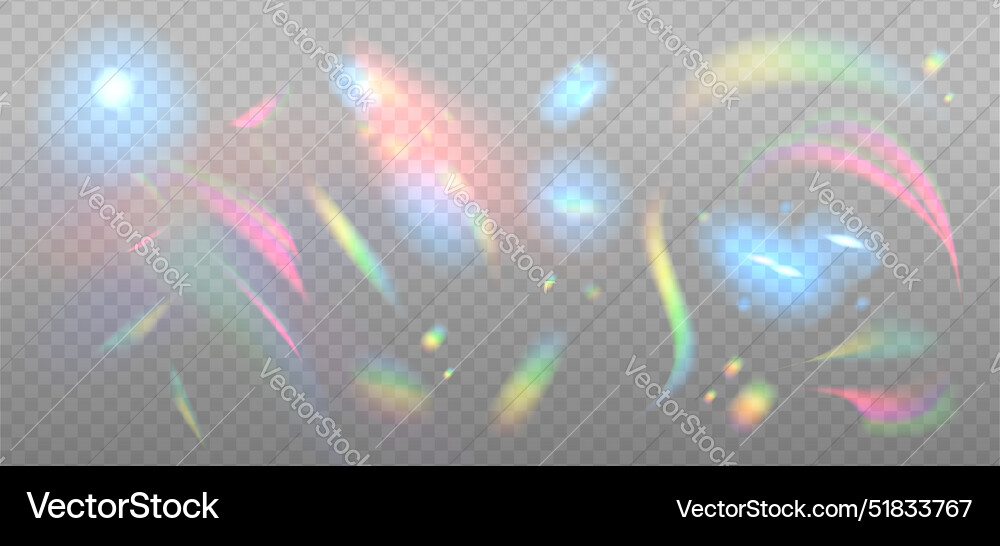 Sparkle glare reflection effect elements set Sparkle glare reflection effect elements set Vector Image