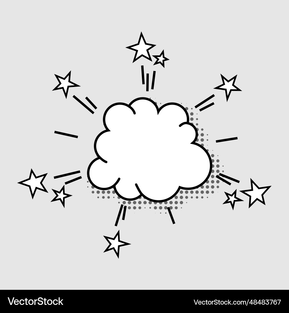 Speech bubble in the form of an explosion cloud Speech bubble in the form of an explosion cloud vector image