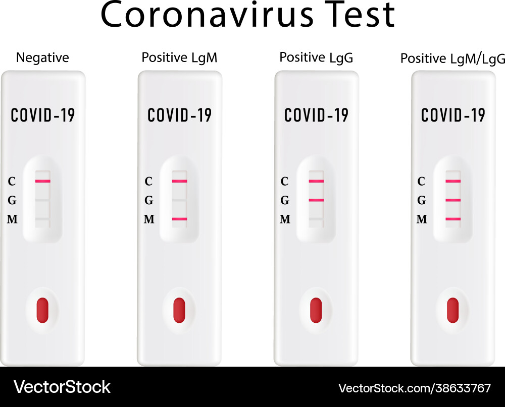 Test set for coronavirus covid-19 isolated Test set for coronavirus covid-19 isolated vector image