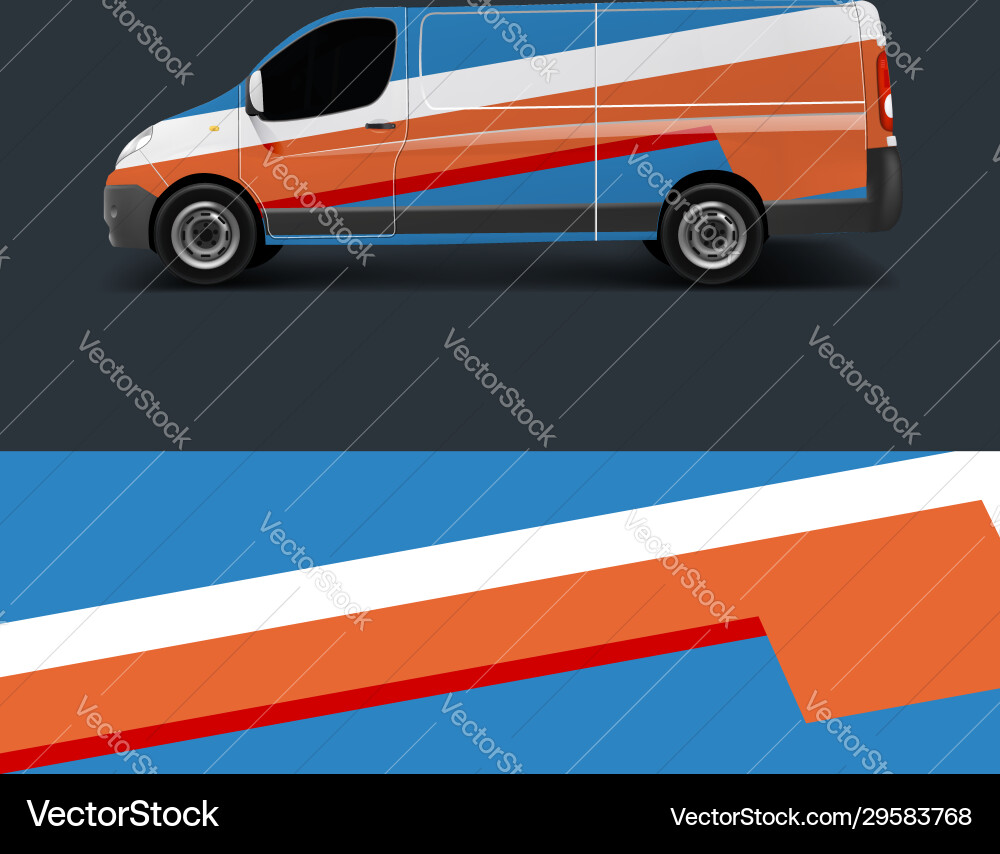 Abstract Stripe Vehicle Wrap Vector Image