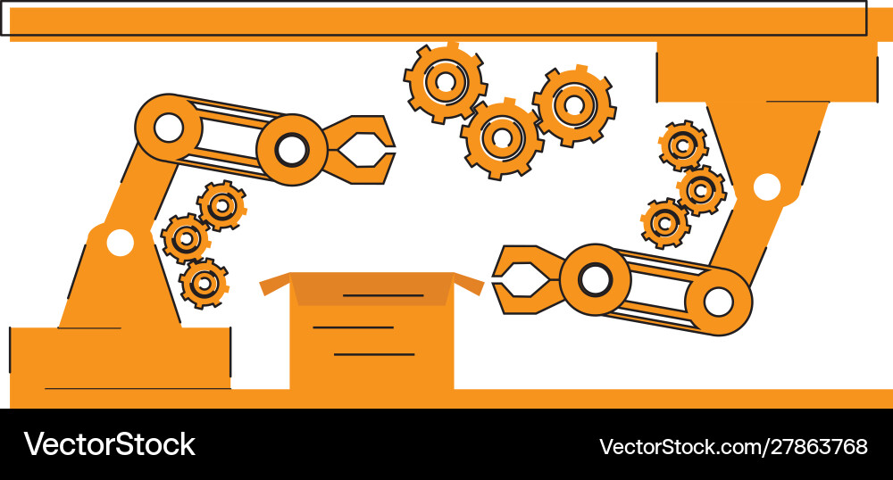 Assembly line image Vector Image