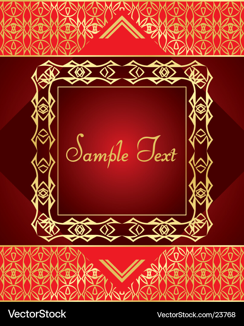 Beautiful background with gold pattern Vector Image