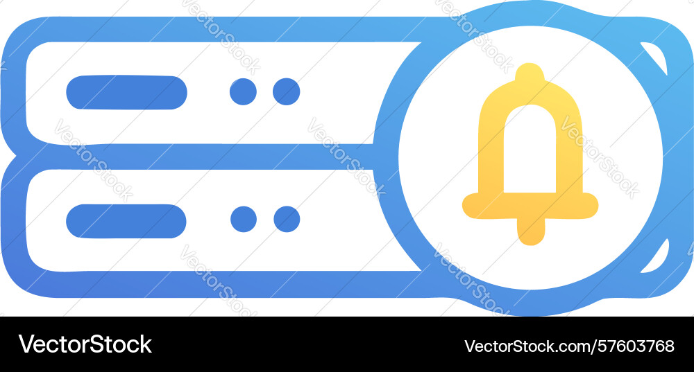Critical server alert icon design generative ai vector image