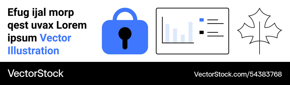 Data security concept with analytics and eco Vector Image