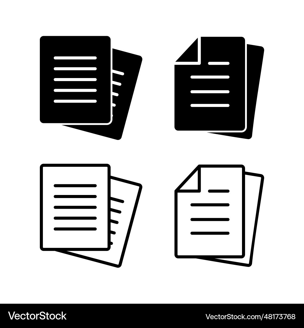 Document icon paper file Document icon paper file vector image