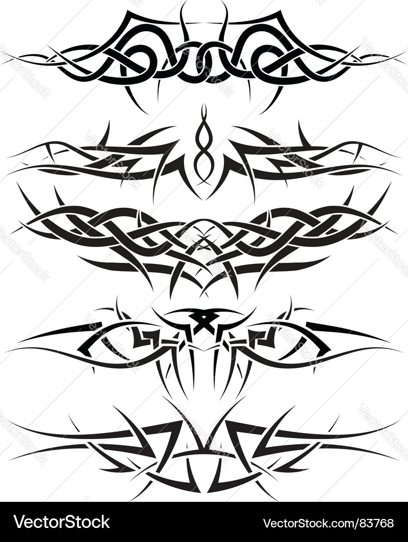 Intricate Tattoo Set Vector Image
