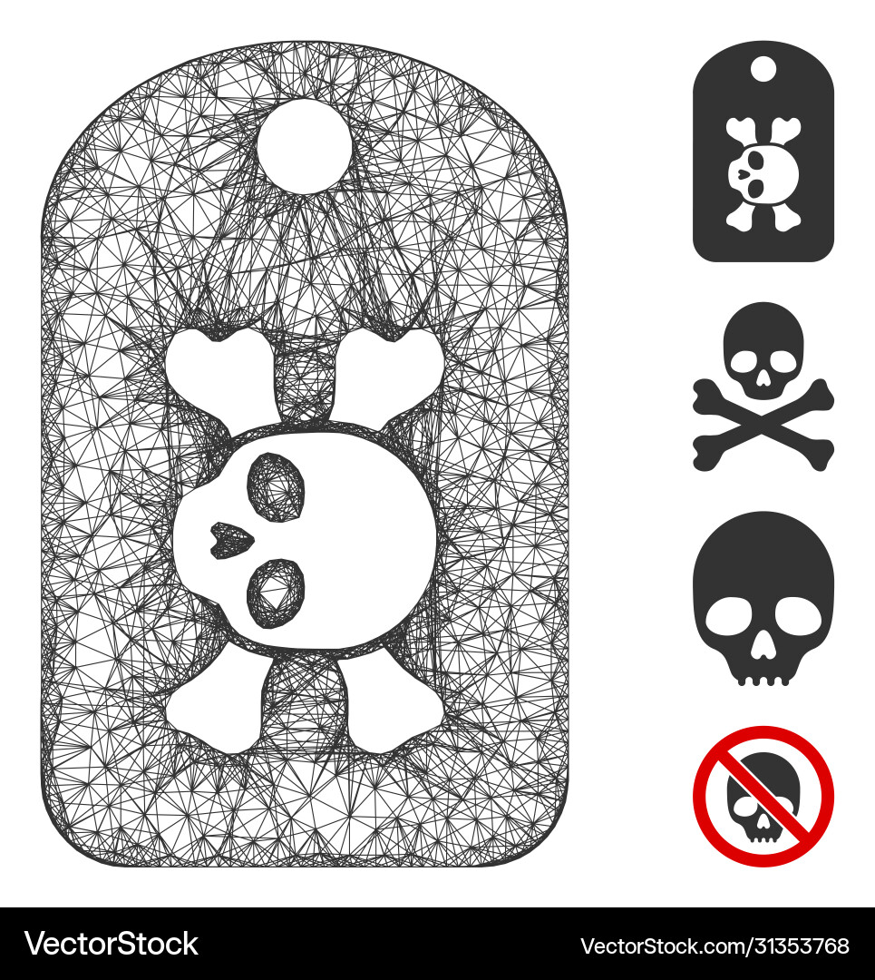 Morgue mark web mesh Morgue mark web mesh vector image