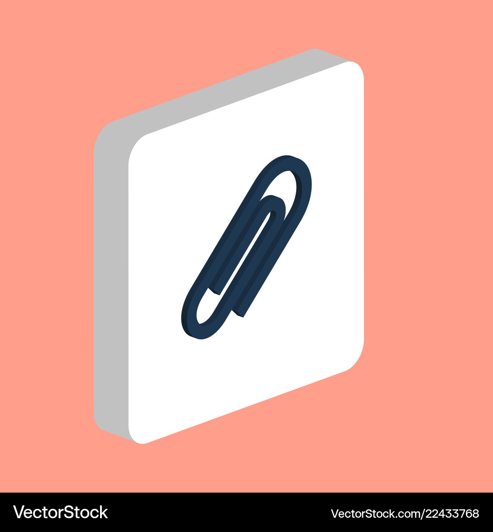 Paper clip computer symbol vector image