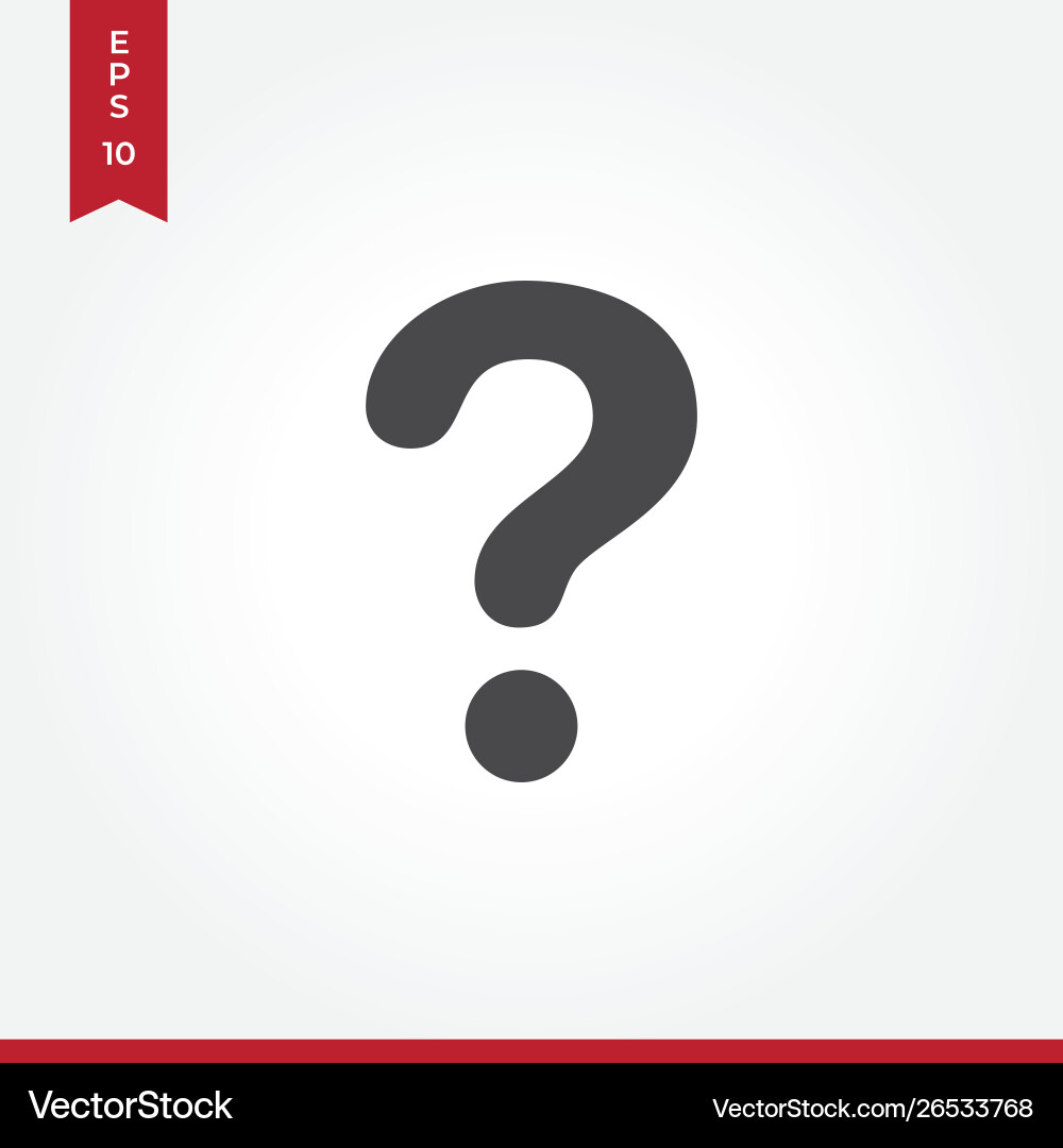 Question mark icon in modern style for web site Question mark icon in modern style for web site vector image